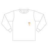 Nao Yoshioka 10th Anniversary Long Sleeve Tee White & Tangerine (limited supply) International Shipping