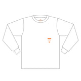Nao Yoshioka 10th Anniversary Long Sleeve Tee White & Tangerine (limited supply)